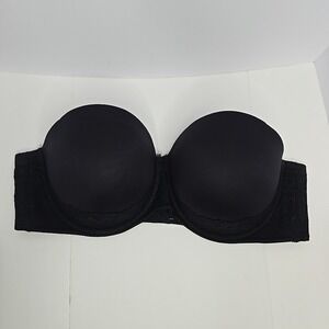 Torrid Underwire Padded Push Up Multi-way‎ Bra SZ 44DD Bombshell Strapless Black